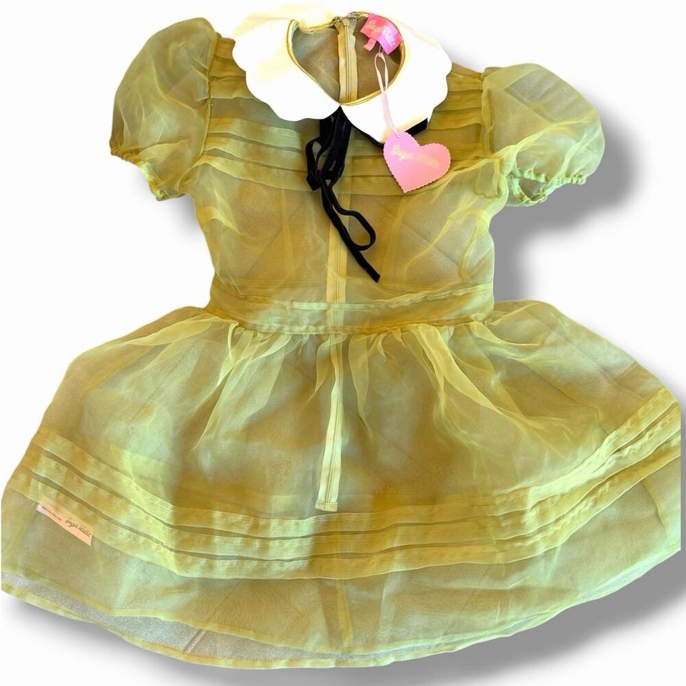 Dolls Kill NWT Sugar Thrillz gothic lolita ORGANZA BABYDOLL DRESS NEW sheer mini